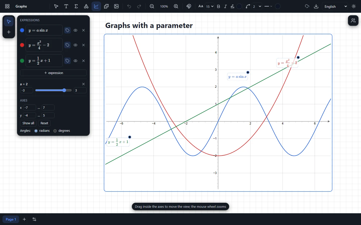 Graphs with parameters