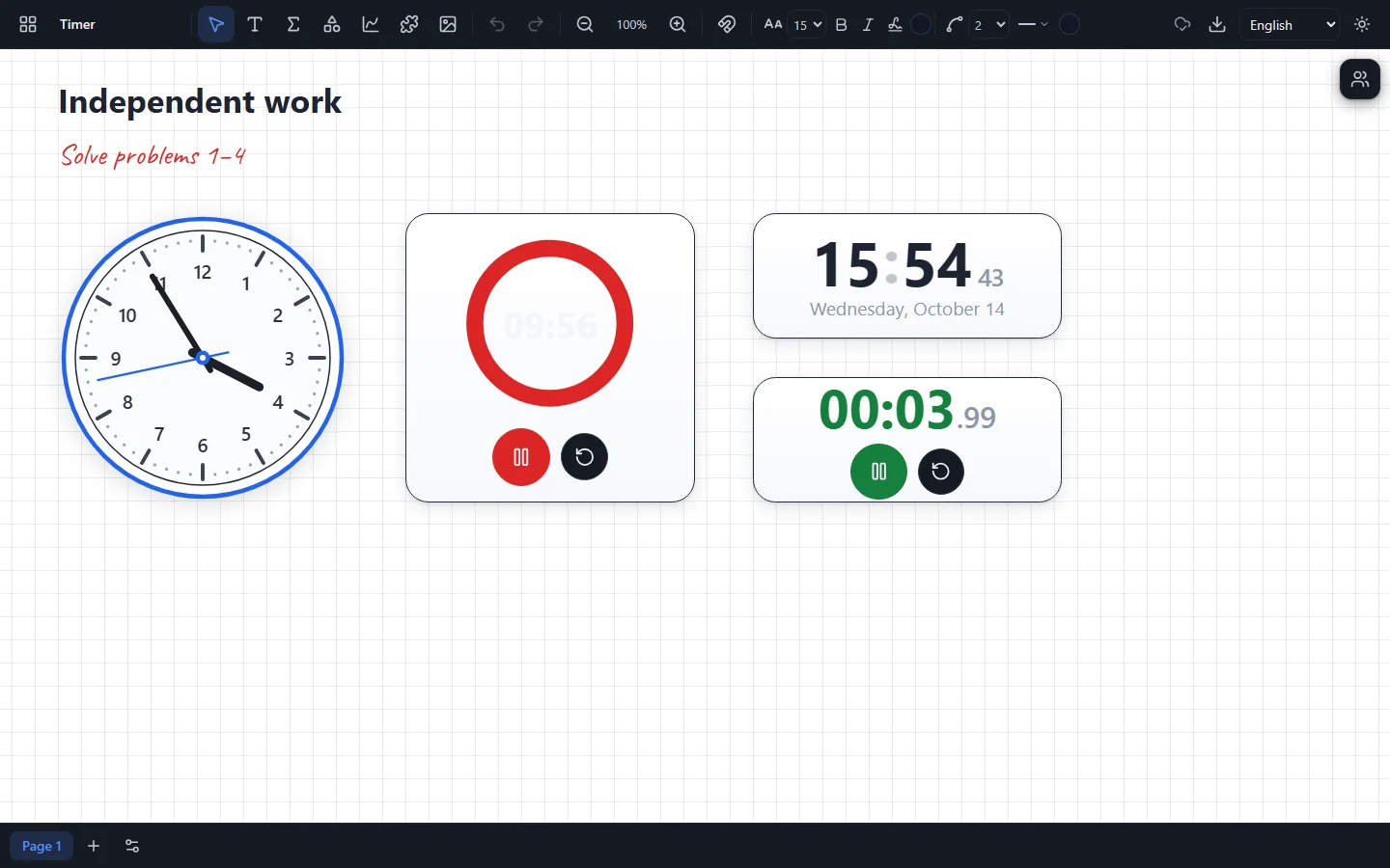 Clocks and a timer