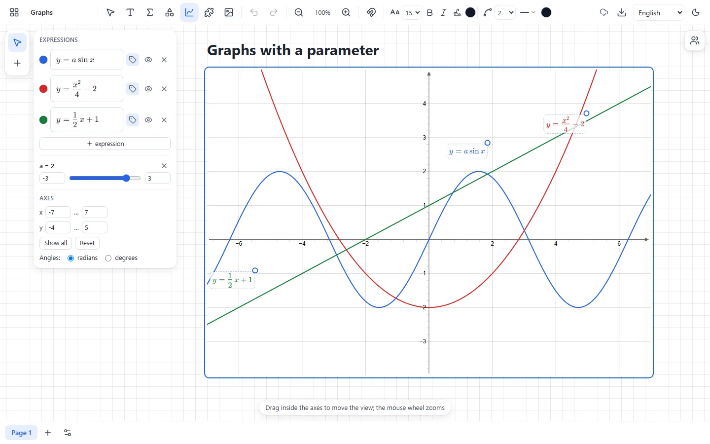 Graphs with parameters