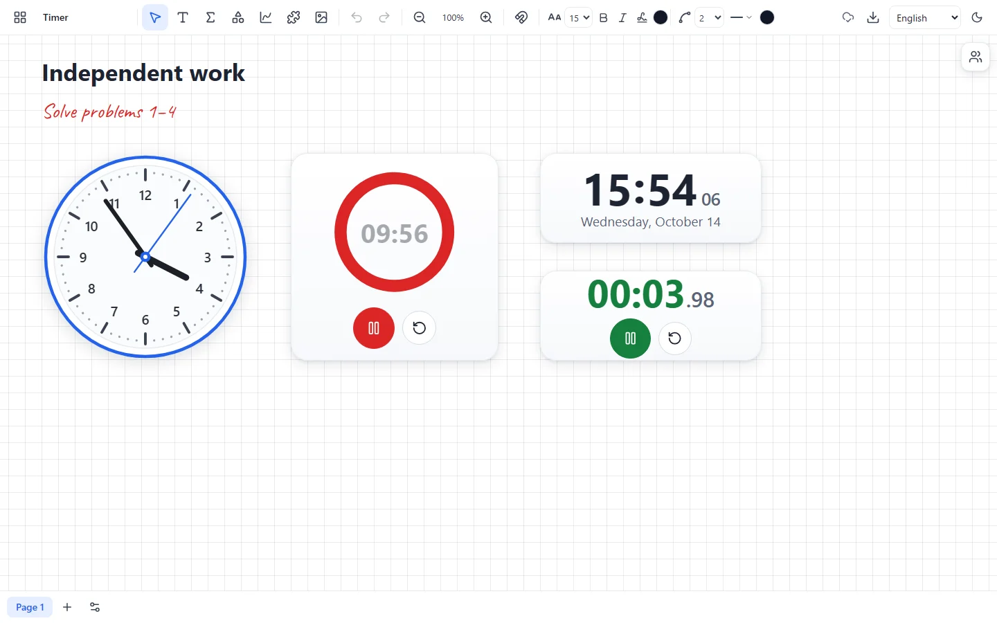 Clocks and a timer